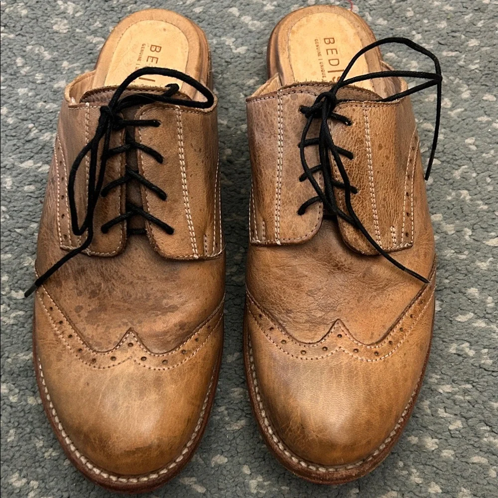 BED|STU Matilda Brown Leather Mules 10 - Picture 3 of 7